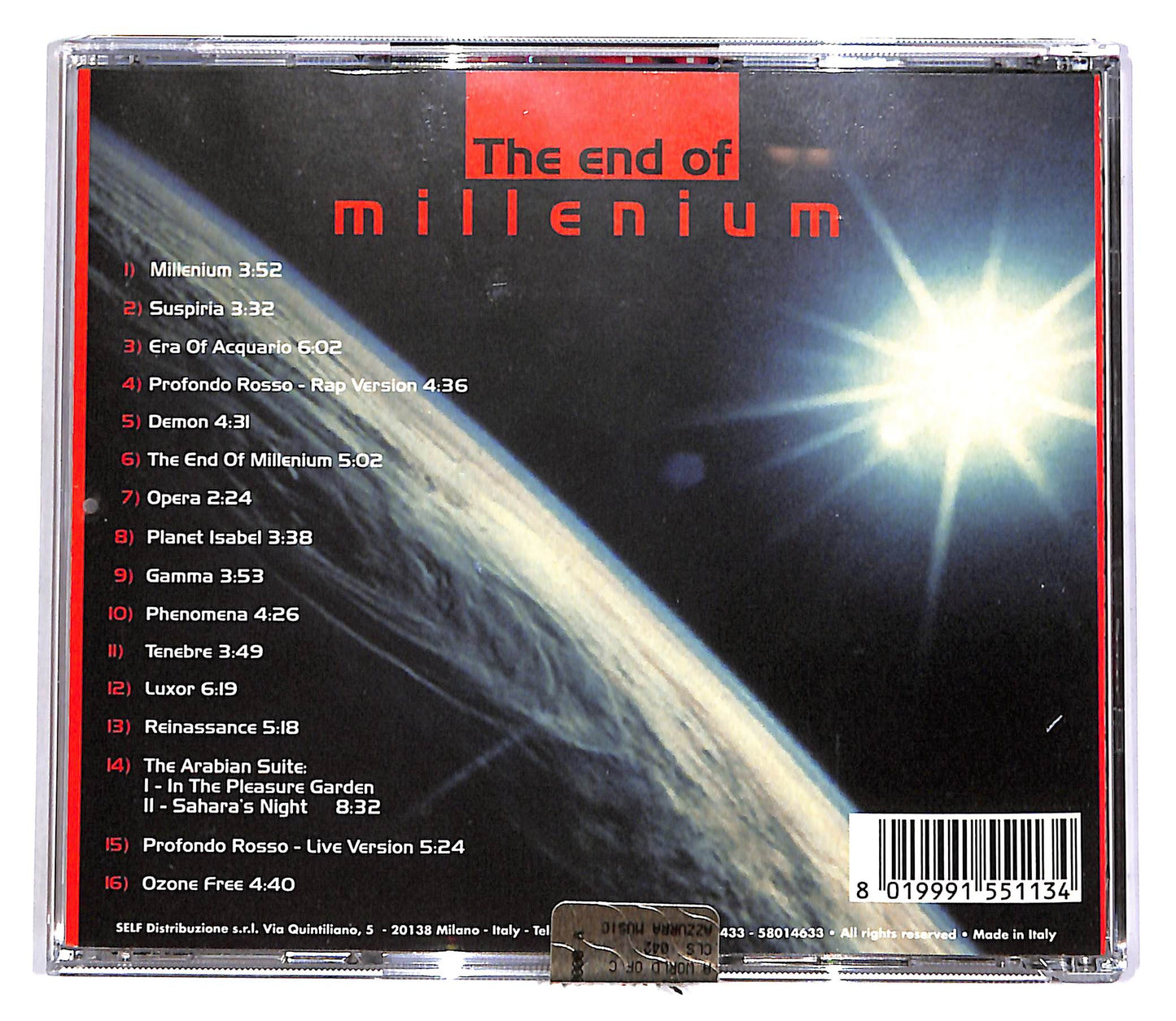 EBOND Claudio Simonetti - The End Of Millenium CD CD054823