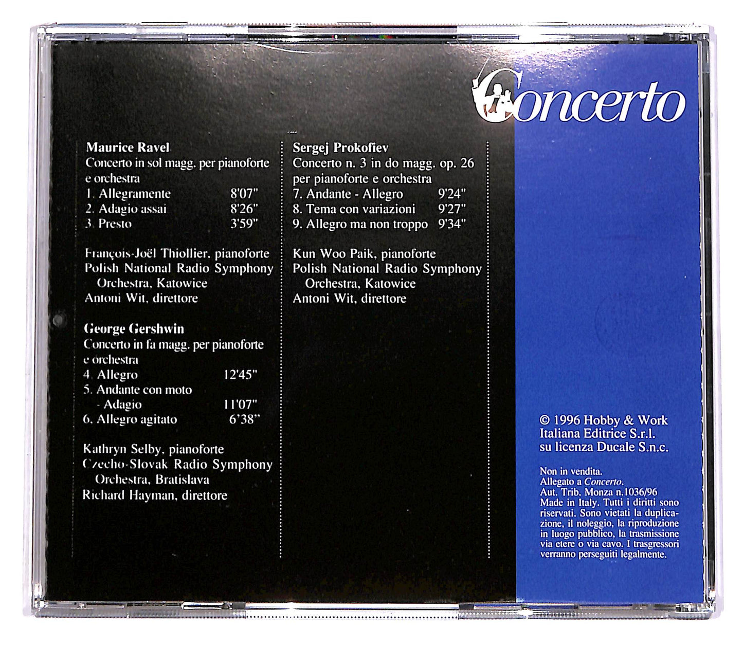 EBOND Ravel, Gershwin, Prokofiev EDITORIALE CD CD054906