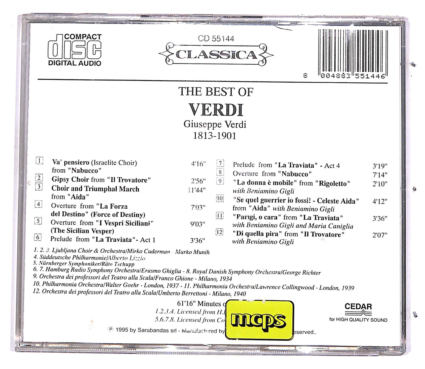 EBOND The Best Of Verdi (1813-1901) CD CD054950