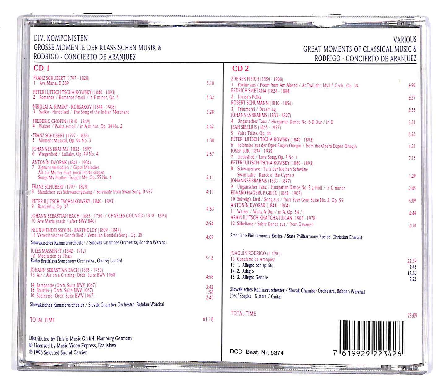 EBOND Great Moments Of Classical Music & Rodrigo - Vol.35 (2 dischi) CD CD055011