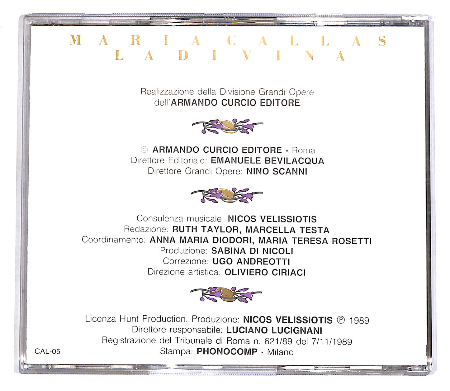 EBOND Maria Callas La Divina Vol.5 - Grandi Scene D'Opera EDITORIALE CD CD055026