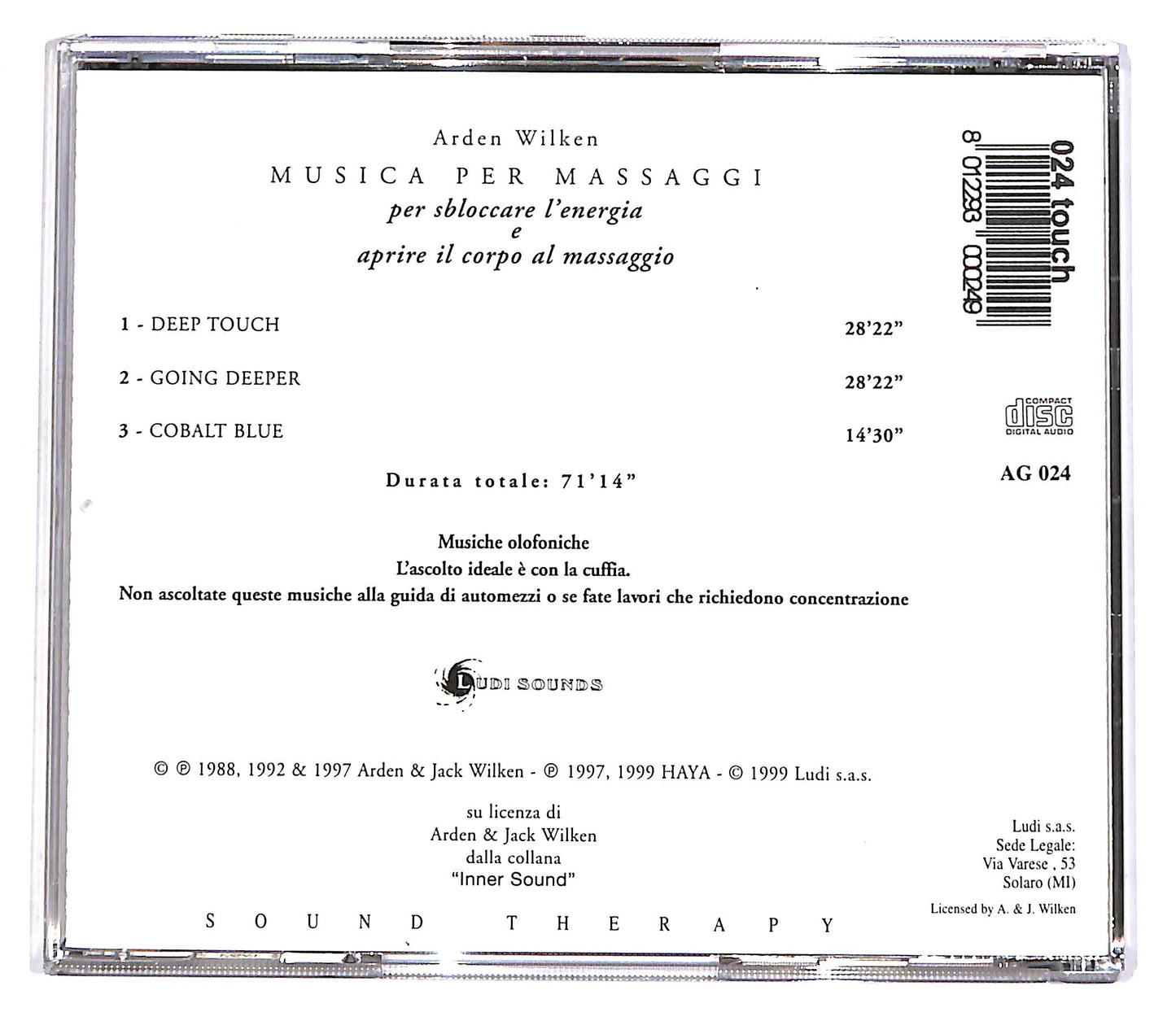 EBOND Arden Wilken - Musica Per Massaggi CD CD055063