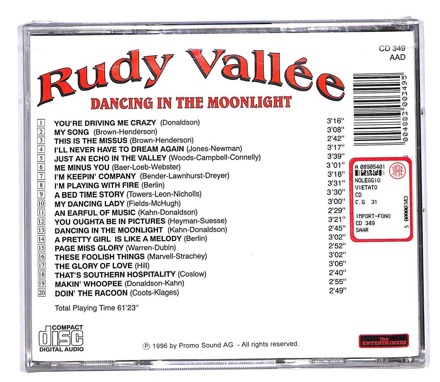 EBOND Rudy Vallee - Dancing in the Moonlight CD CD055103