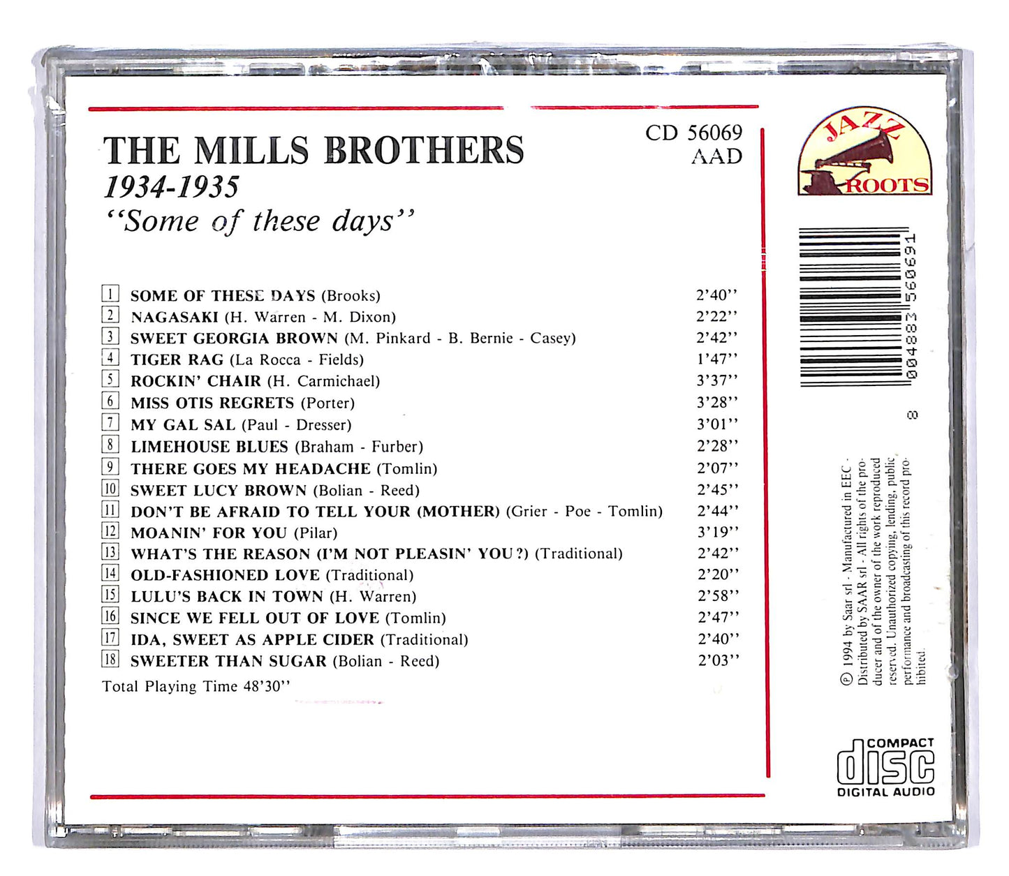 EBOND The Mills Brothers 1934-1935 CD CD055149