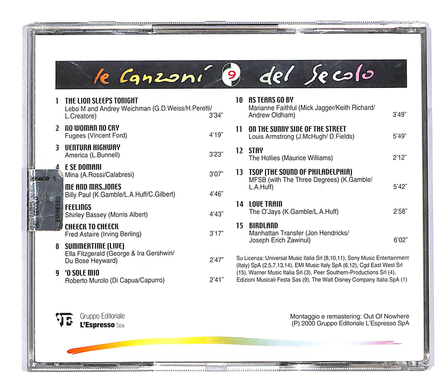 EBOND Various - Le Canzoni Del Secolo vol.9 EDITORIALE CD CD055152