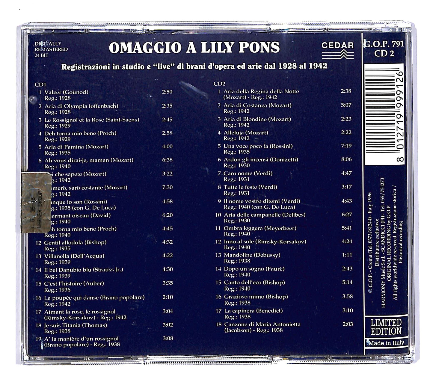 EBOND Various - Omaggio a Lily Pons CD CD055416