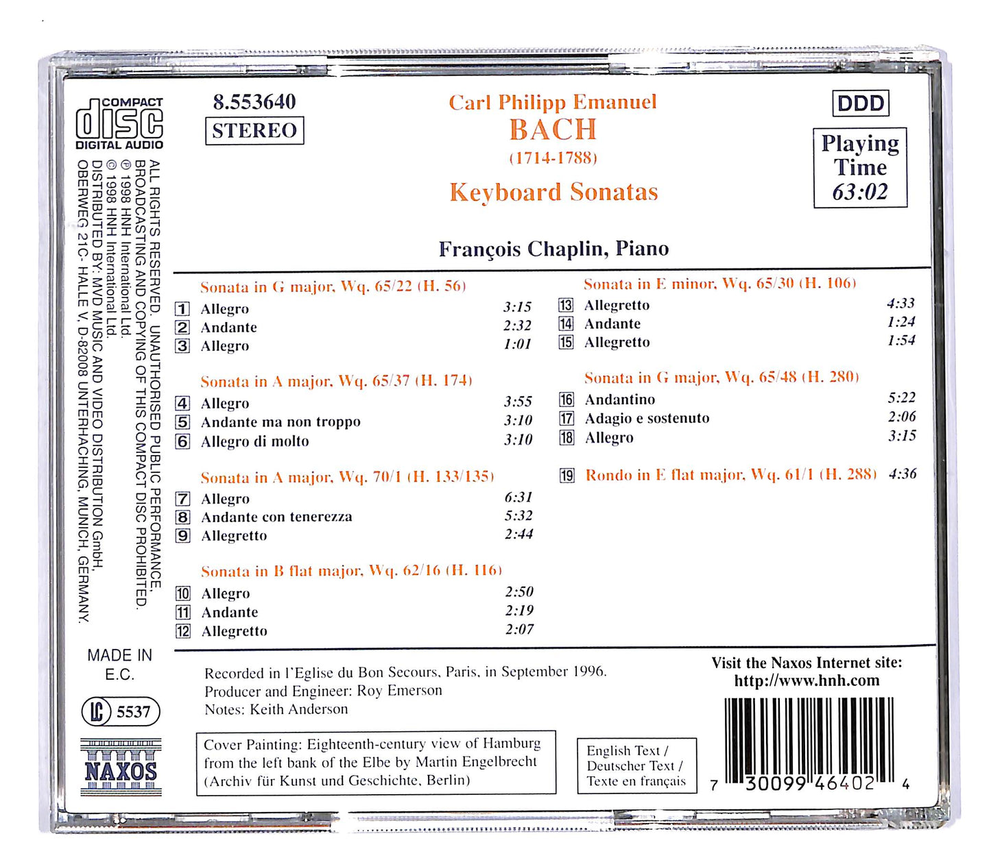 EBOND C.P.E. Bach - Francois Chaplin - Keyboard Sonatas CD CD055446