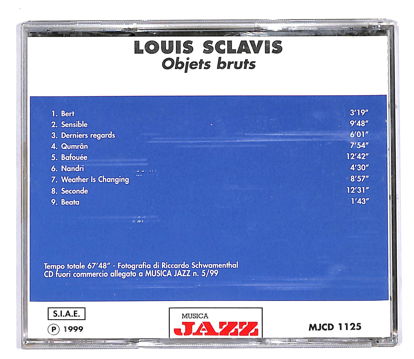 EBOND Louis Sclavis - Objets Bruts CD CD055501