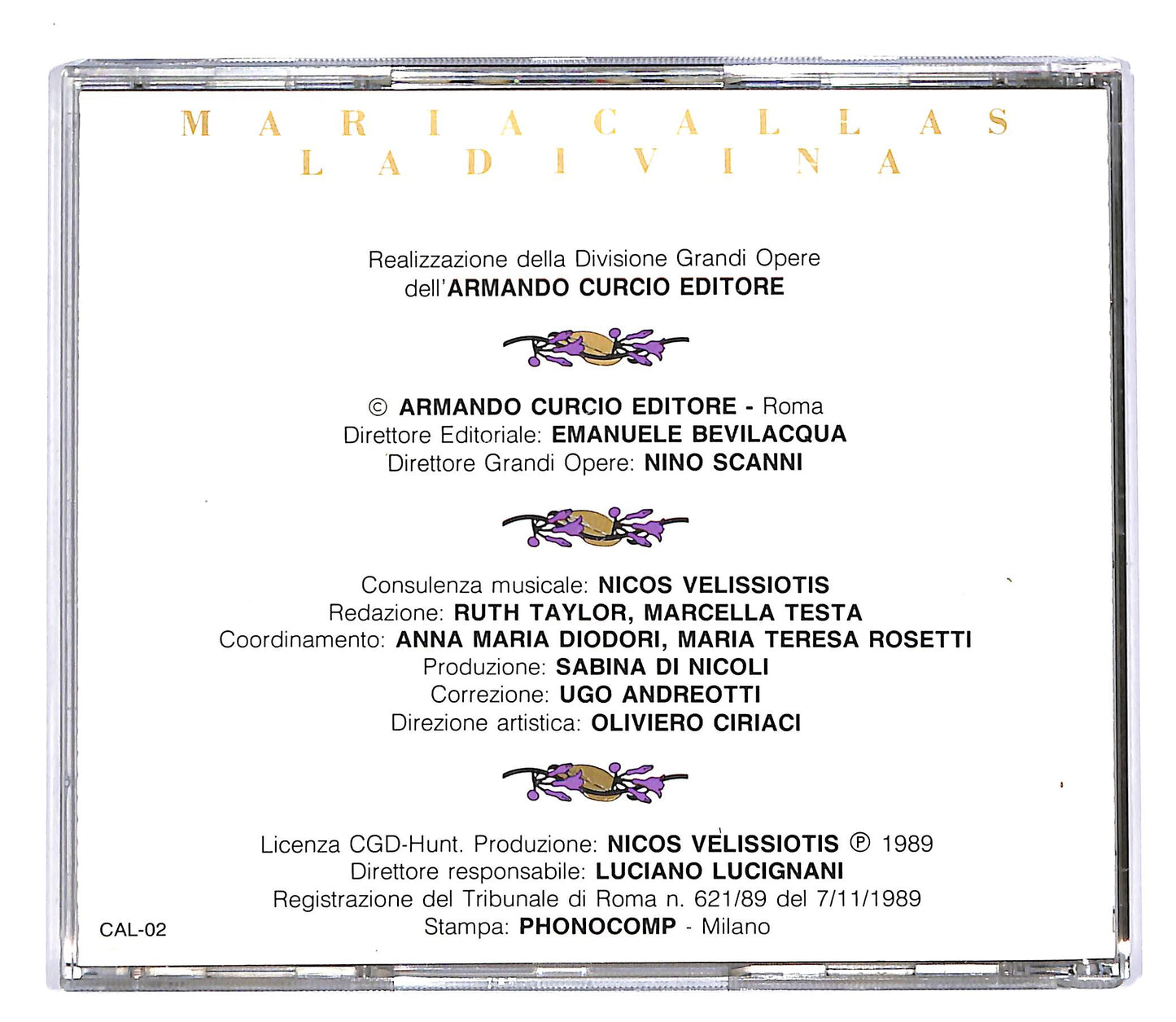EBOND Maria Callas - Callas La Divina Arie De Follia 2 EDITORIALE CD CD055526