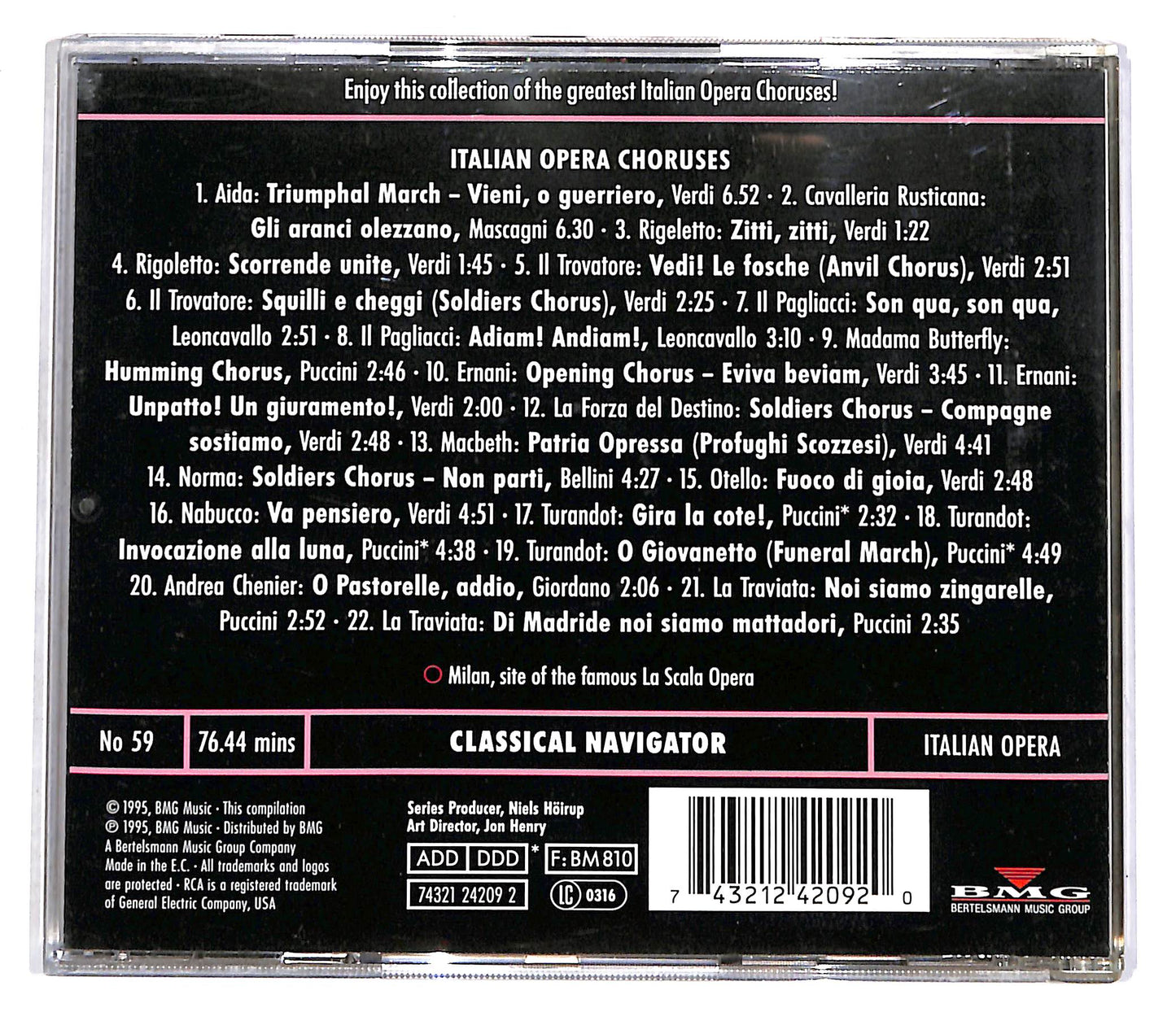 EBOND Verdi, Puccini - Italian Opera Choruses CD CD055729