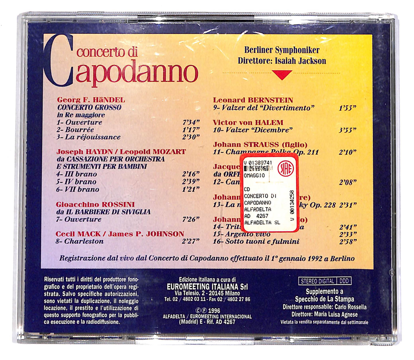 EBOND Concerto Di Capodanno EDITORIALE CD CD055736