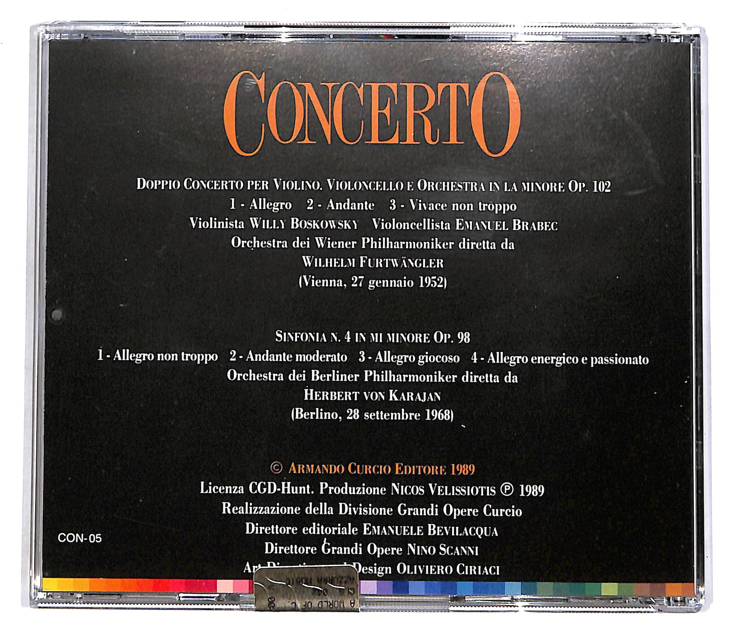 EBOND Brahms - Doppio Conc. Per Violino, Violoncello e Orchestra EDI CD CD055740