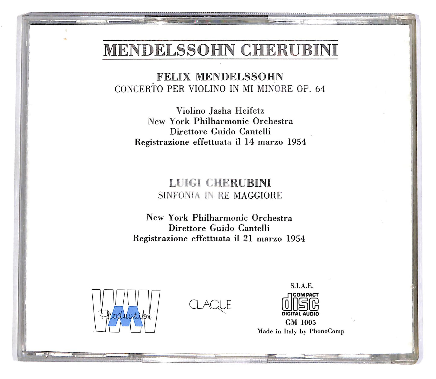 EBOND Mendelssohn - Cherubini EDITORIALE CD CD055751