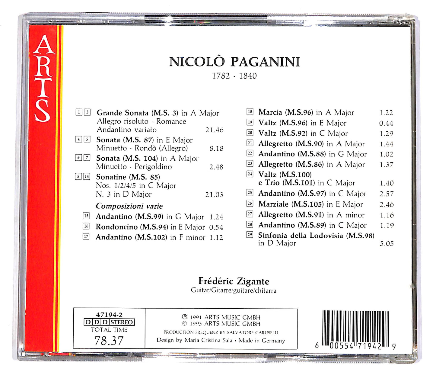 EBOND Niccolo Paganini - Frederic Zigante - Guitar Works Vol.3 CD CD055814