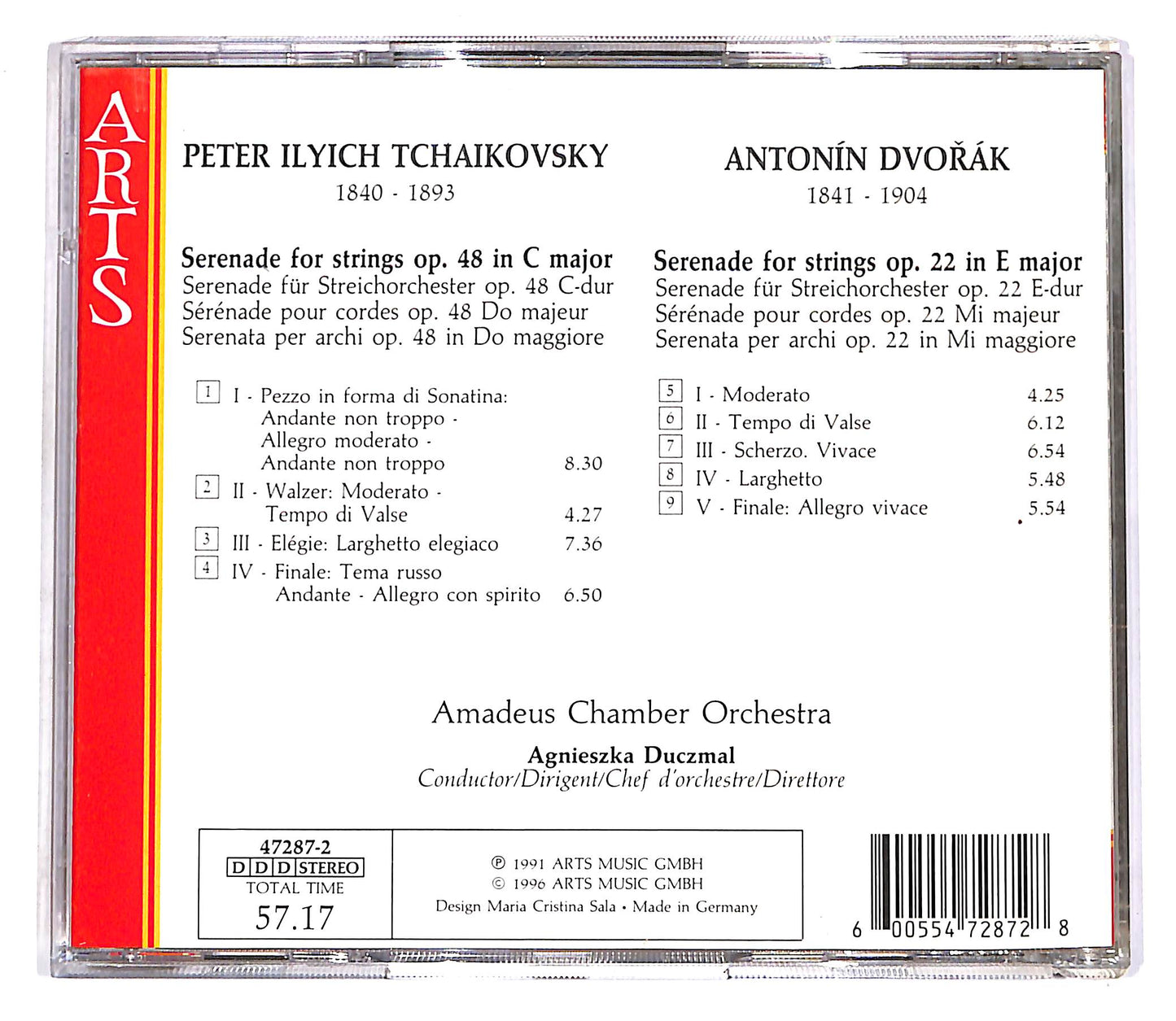 EBOND Tchaikovsky, Dvorak - Serenades For Strings - Amadeus Orch. CD CD055832