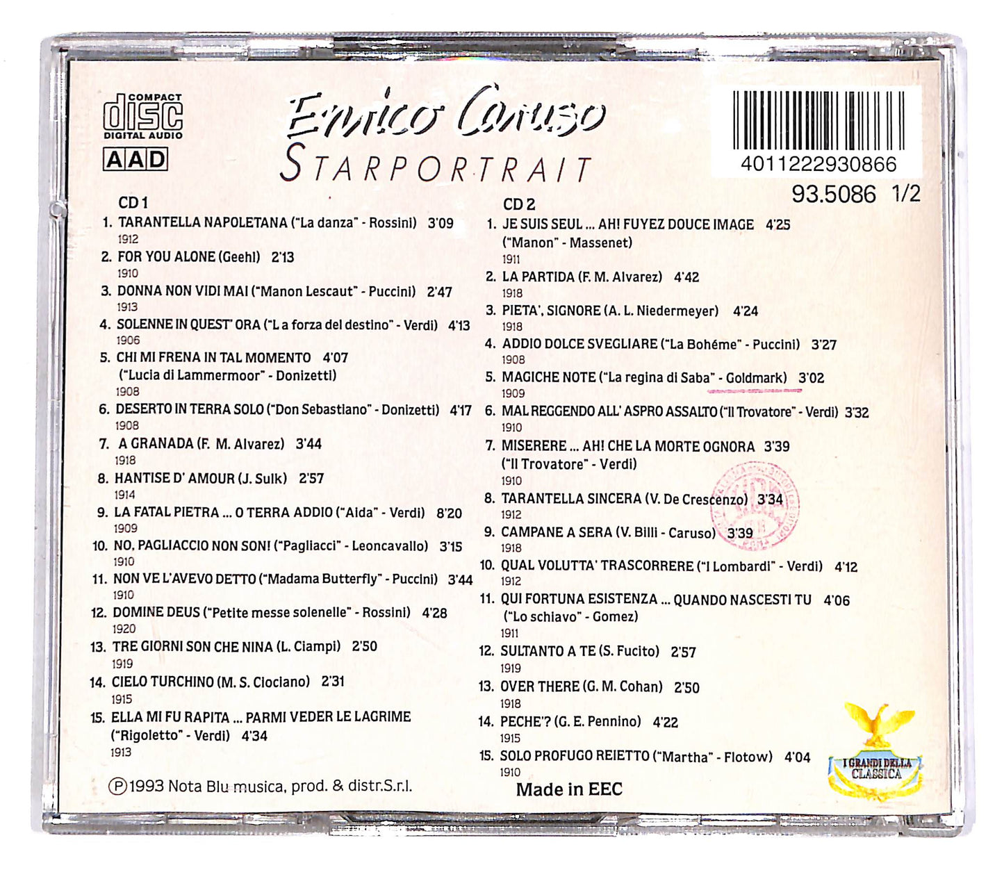 EBOND Enrico Caruso - Starportrait (2 dischi) CD CD055857