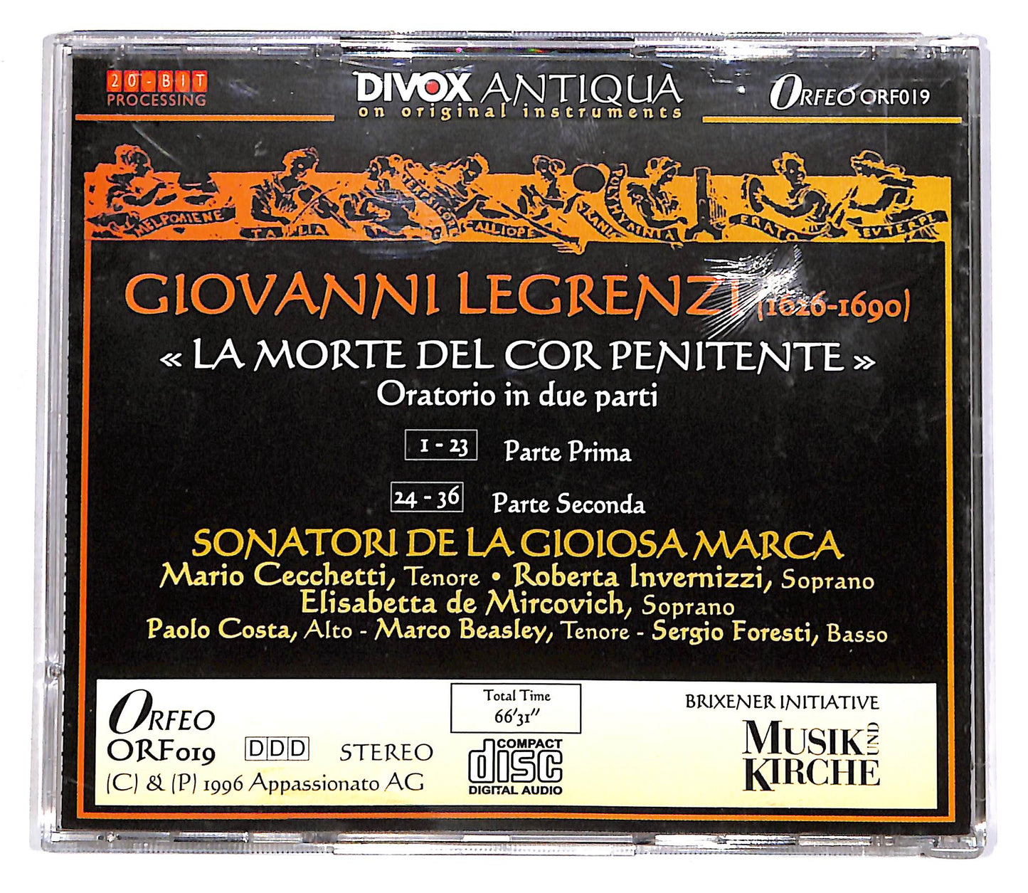 EBOND Giovanni Legrenzi - La Morte Del Cor Penitente EDITORIALE CD CD055861