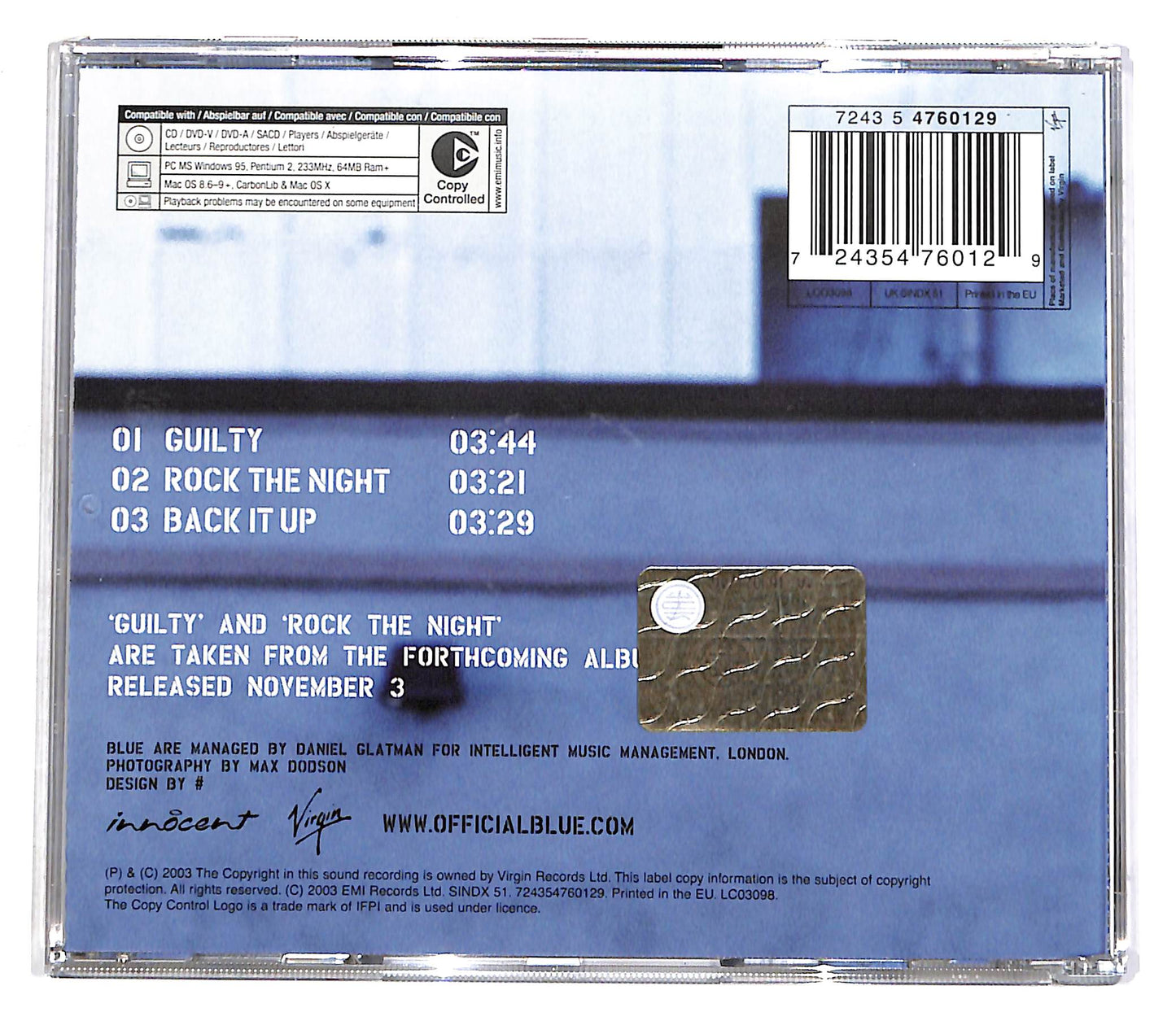 EBOND Blue - Guilty CD CD055939