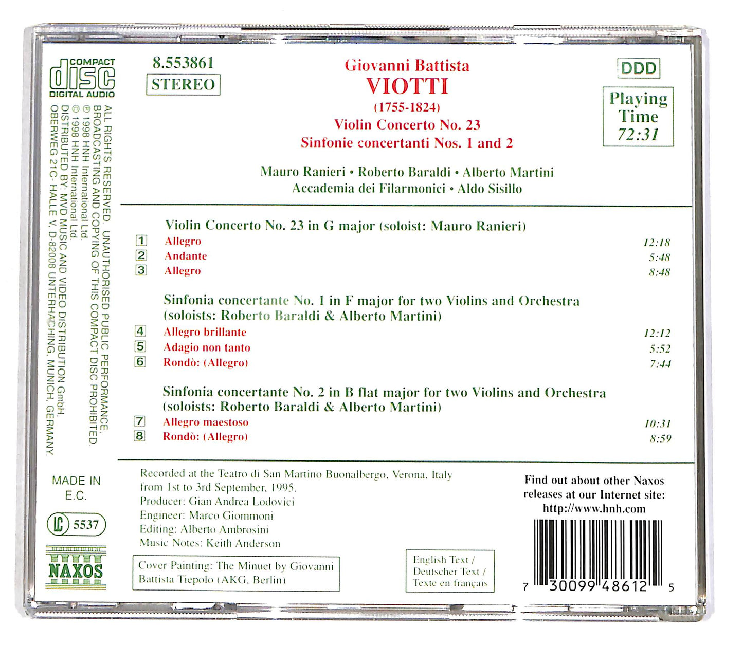 EBOND Viotti - Violin Concerto No.23 - Sinfonie Concertanti CD CD055946