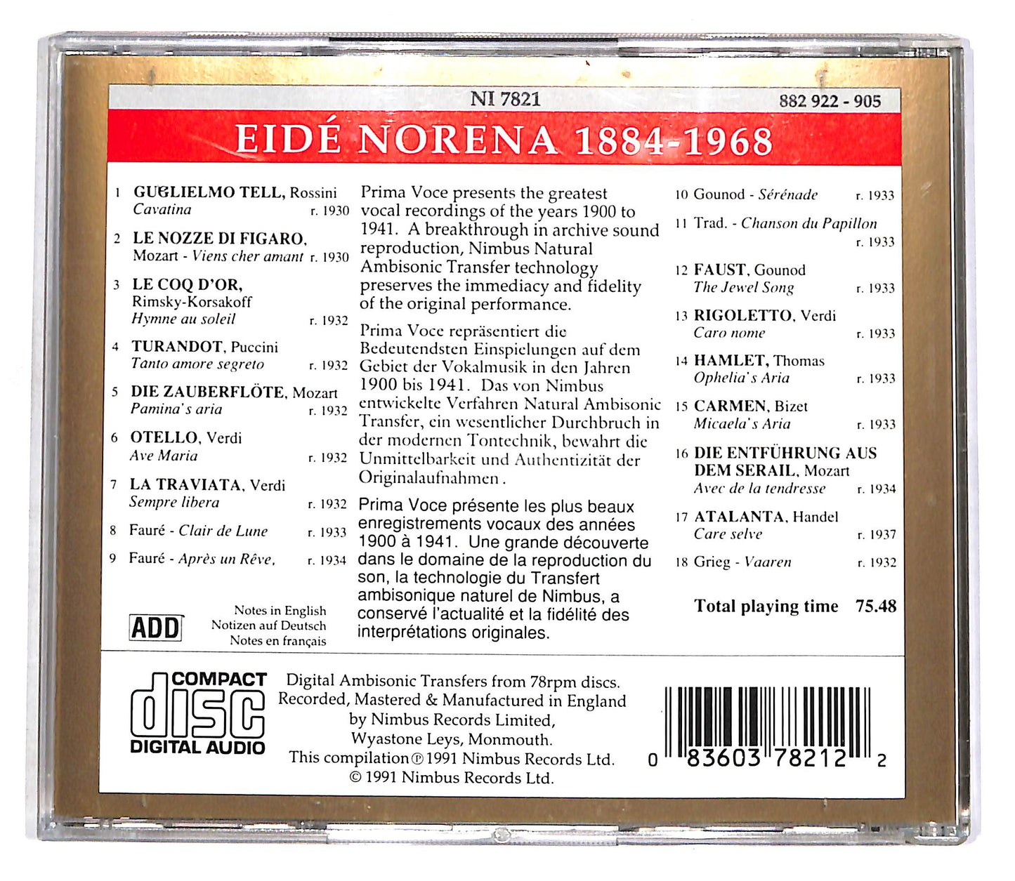 EBOND Eide Norena - Norena CD CD056018