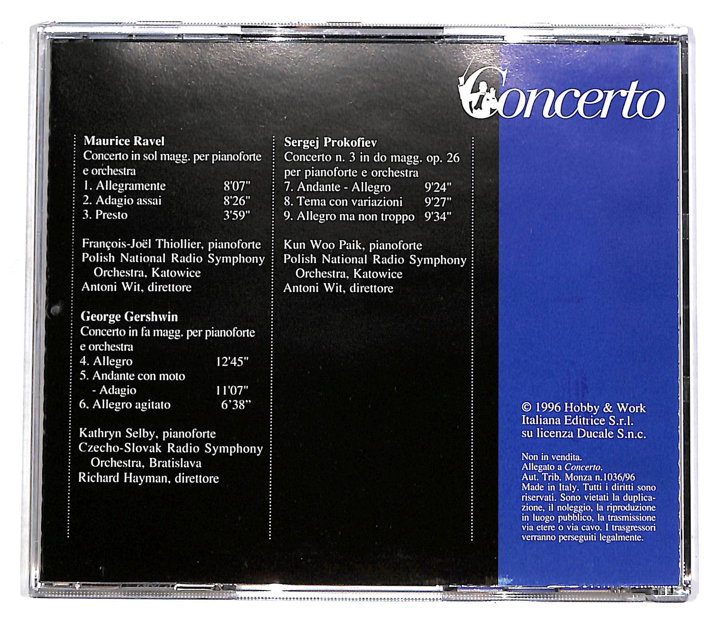 EBOND Ravel, Gershwin, Prokofiev EDITORIALE CD CD056033