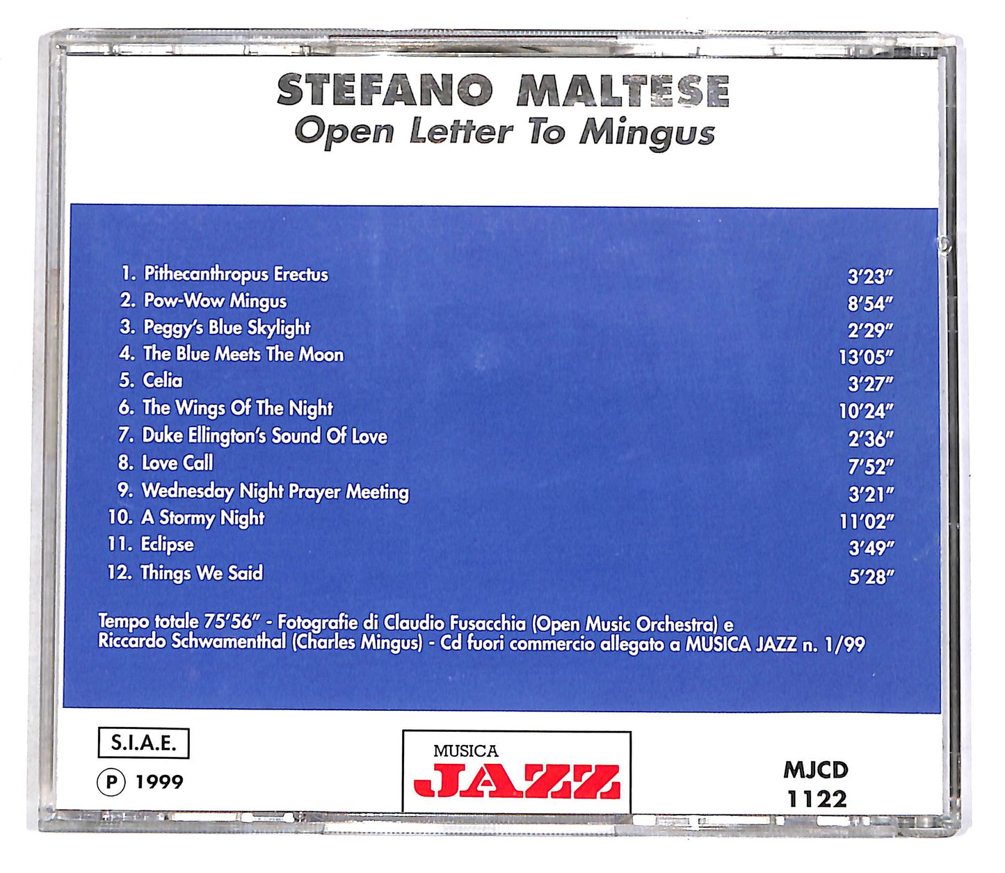 EBOND Stefano Maltese - Open Letter To Mingus EDITORIALE CD CD056042