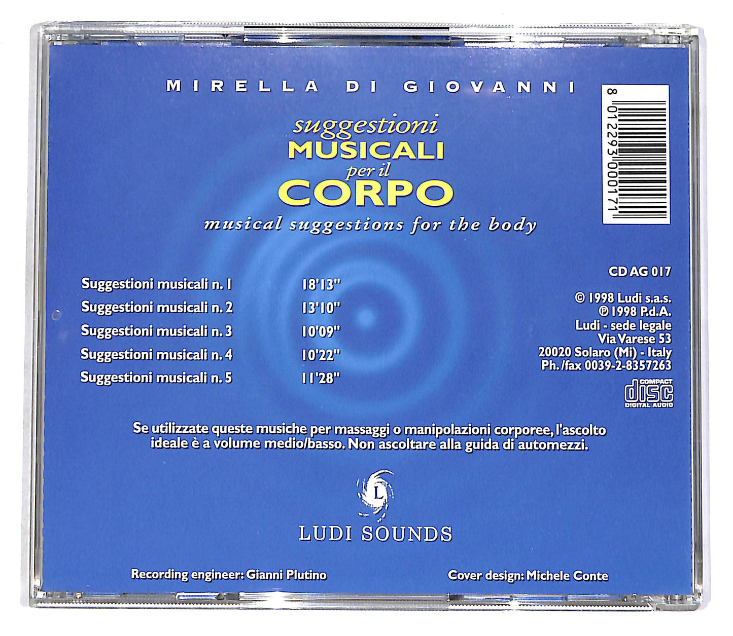 EBOND Mirella Di Giovanni - Suggestioni Musicali Per Il Corpo CD CD056046