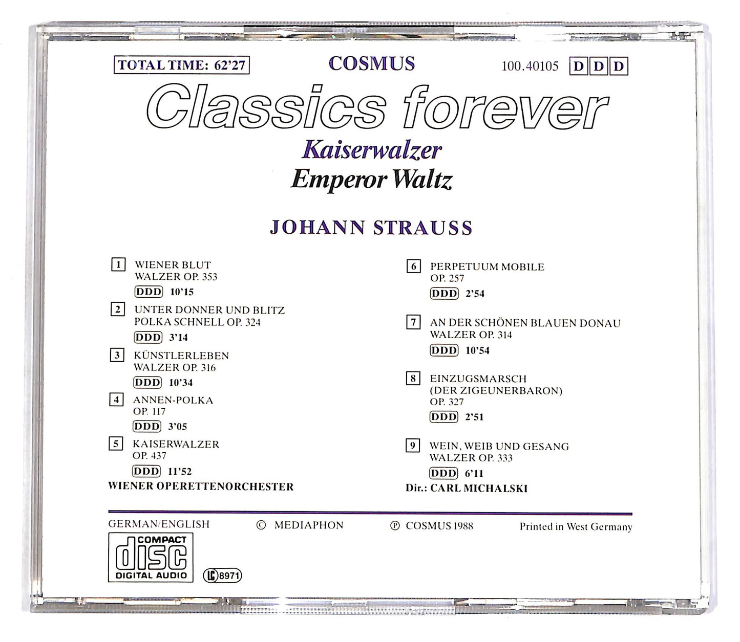 EBOND Kaiserwalzer - Emperor Waltz EDITORIALE CD CD056048