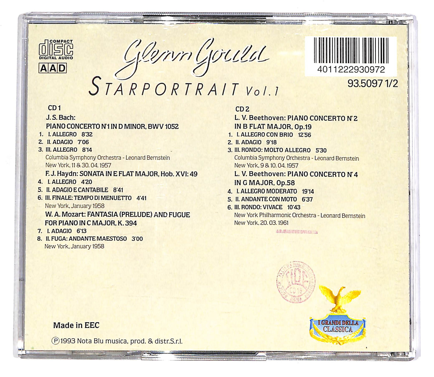 EBOND Glenn Gould - Starportrait Vol. 2 (2 dischi) CD CD056052