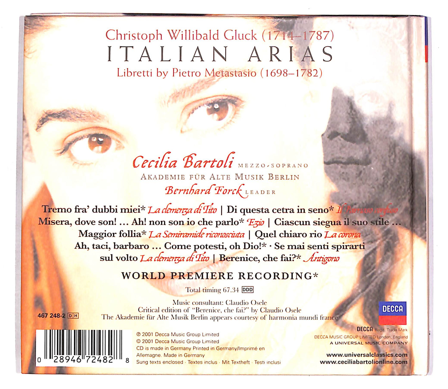 EBOND Cecilia Bartoli, Gluck - Italian Arias CD CD056059
