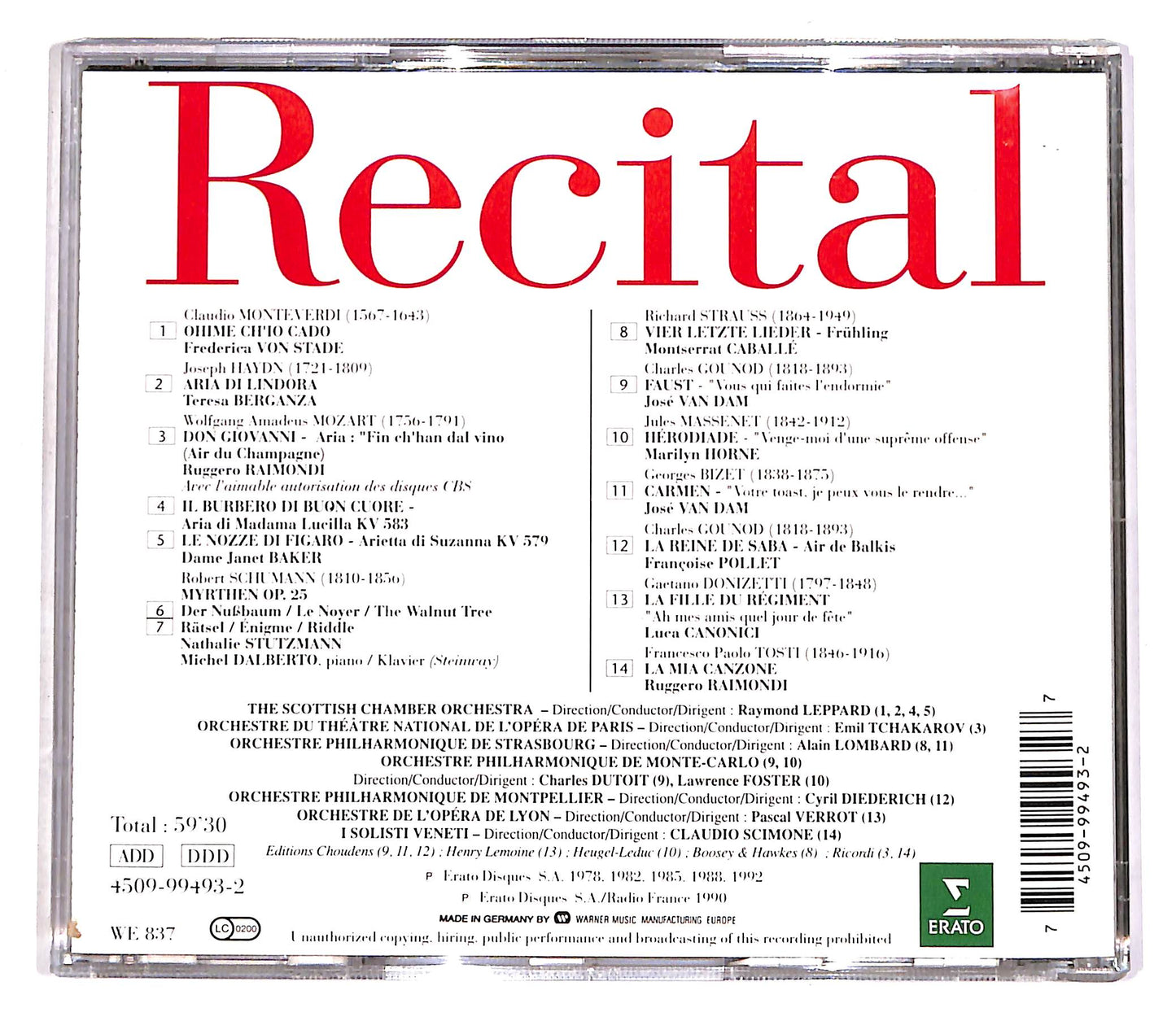 EBOND Caballe, Berganza, Horne, Von Stade - Recital CD CD056061