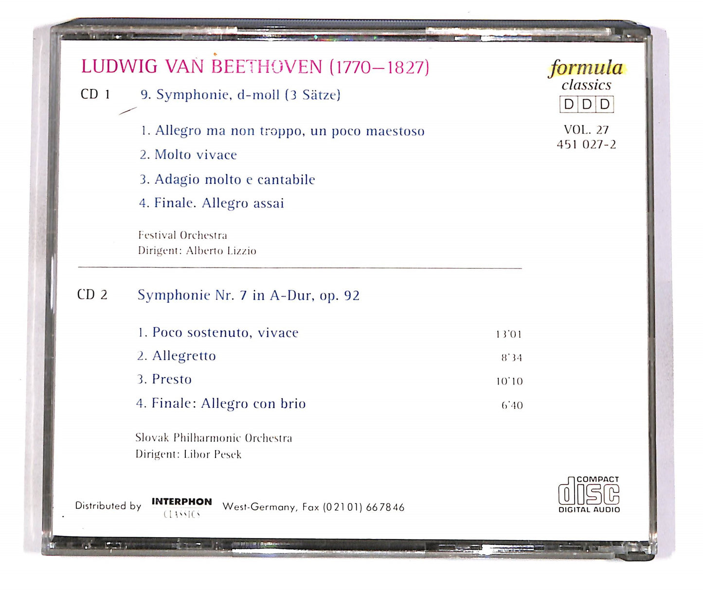 EBOND Ludwig van Beethoven - Symphonies (2 dischi) CD CD056101