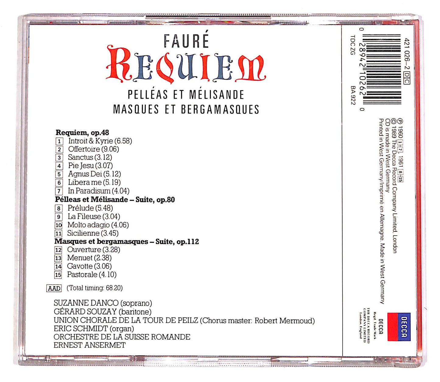 EBOND Weekend Classics - Faure - Requiem CD CD056121