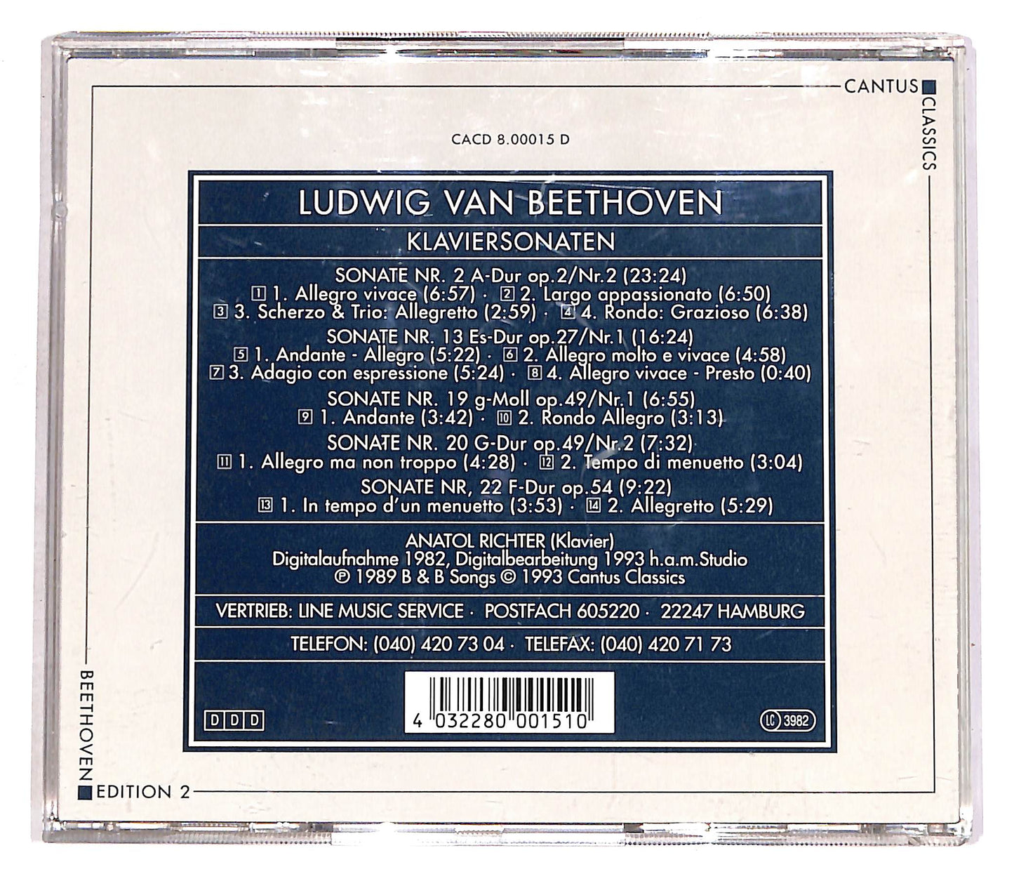 EBOND Ludwig Van Beethoven - Klaviersonaten 1 CD CD056135