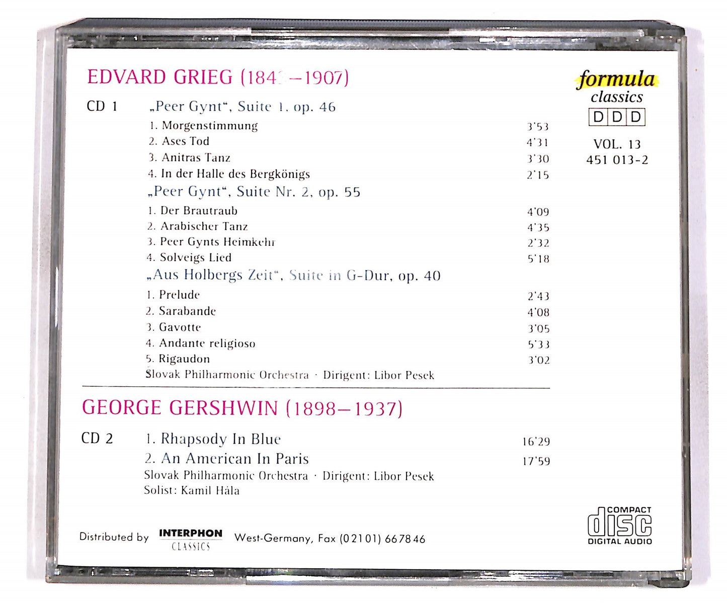 EBOND Edvard Grieg - Peer Gynt Suite (2 dischi) EDITORIALE CD CD056254