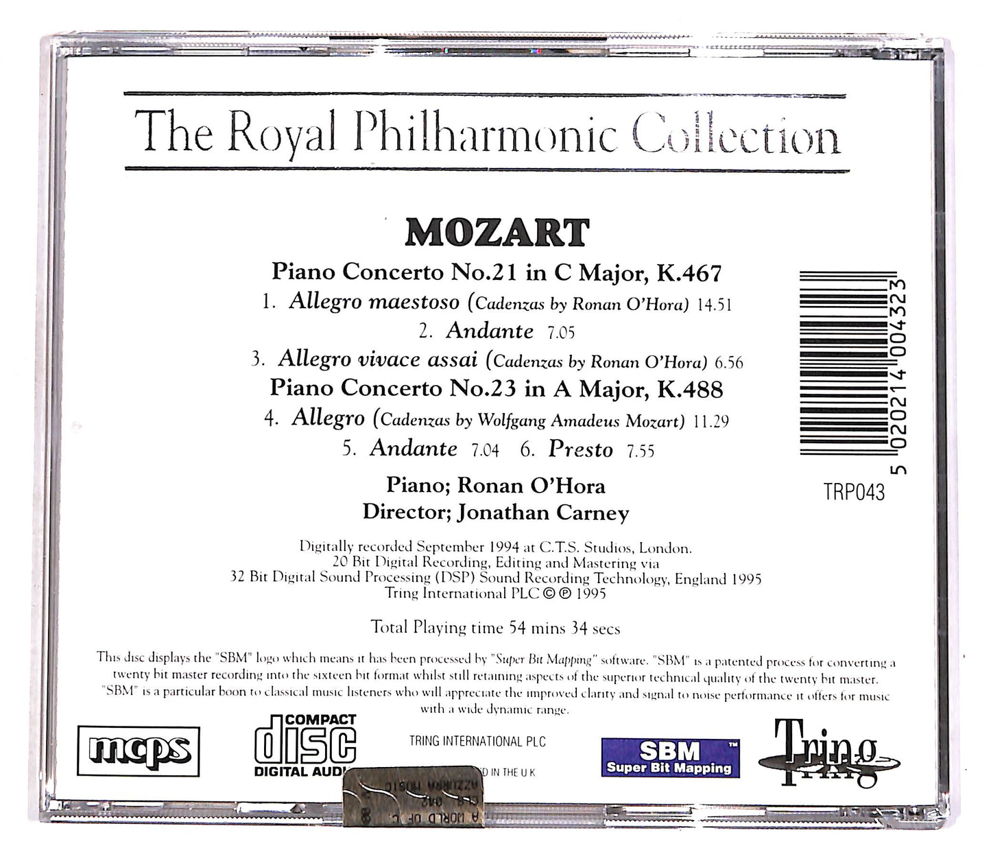 EBOND Mozart Piano Concerto No.21 K.467, No.23 K.488 CD CD056258