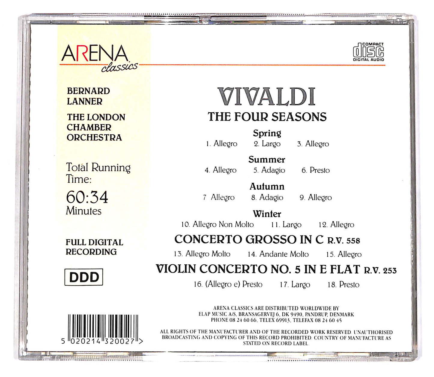 EBOND Vivaldi - The Four Seasons CD CD056333