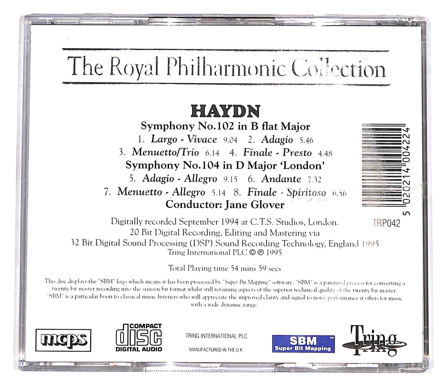 EBOND Haydn - Symphony No.102 In B Flat Major, No.104 D Major London CD CD056340