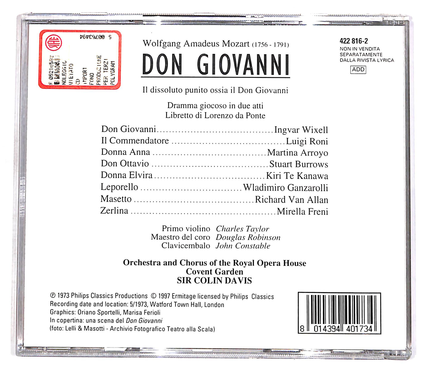 EBOND Mozart - Don Giovanni - Vol.2 (Atto 1 Concl. Atto 2 Inizio) CD CD056350