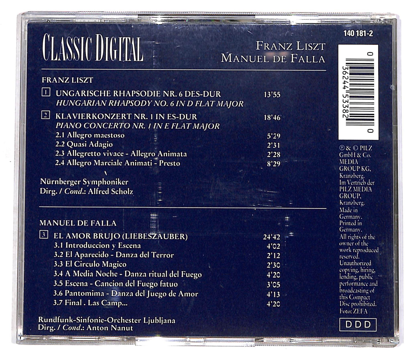 EBOND Franz Liszt - Manuel De Falla CD CD056352