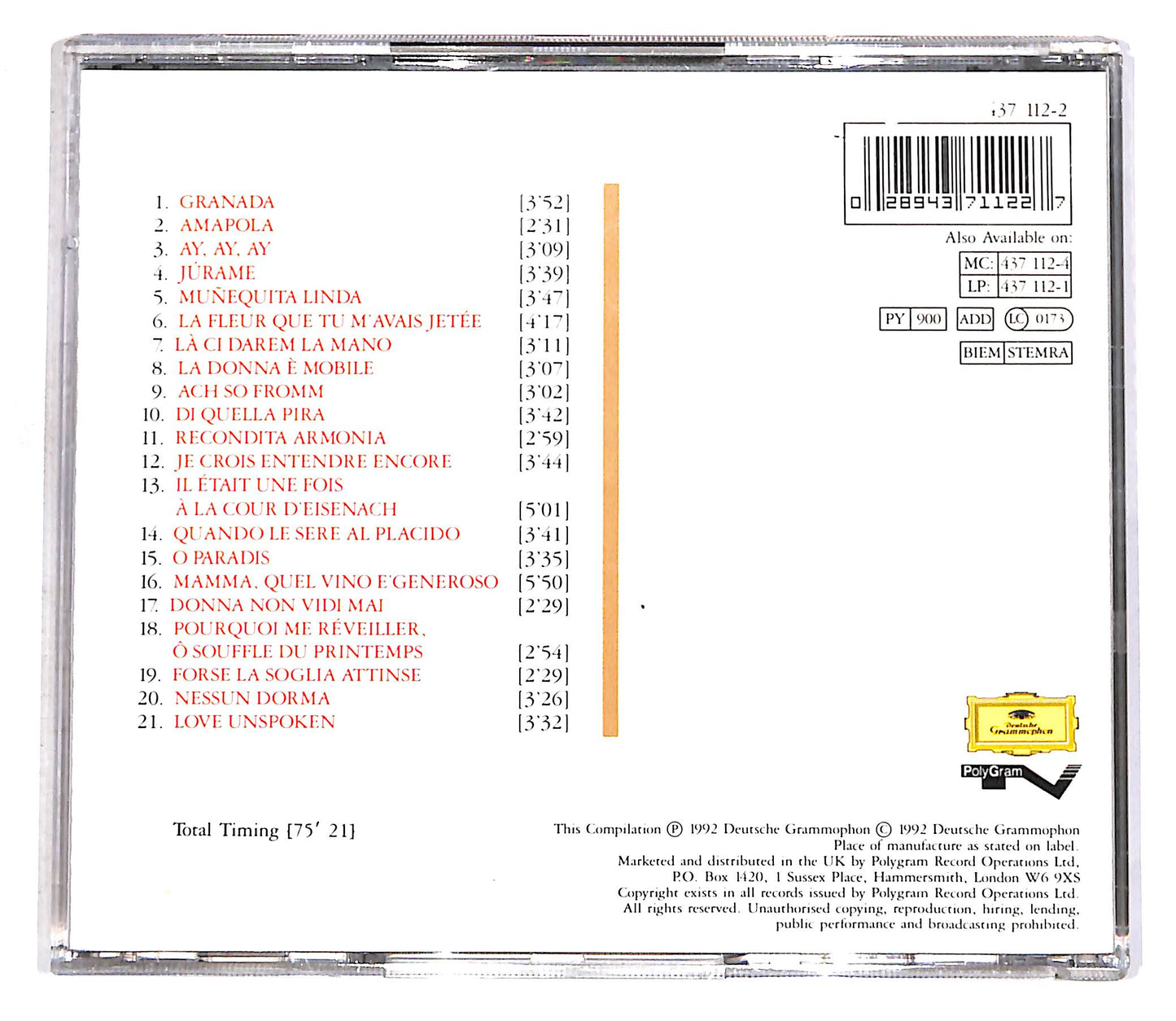 EBOND Placido Domingo - Domingo CD CD056407