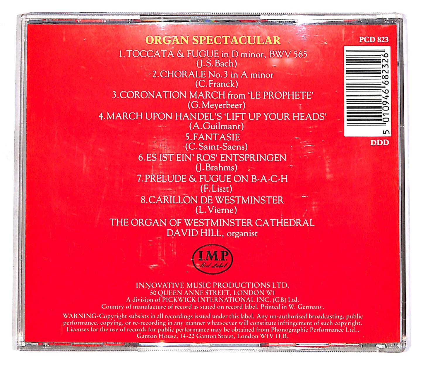 EBOND David Hill - Organ Spectacular CD CD056412