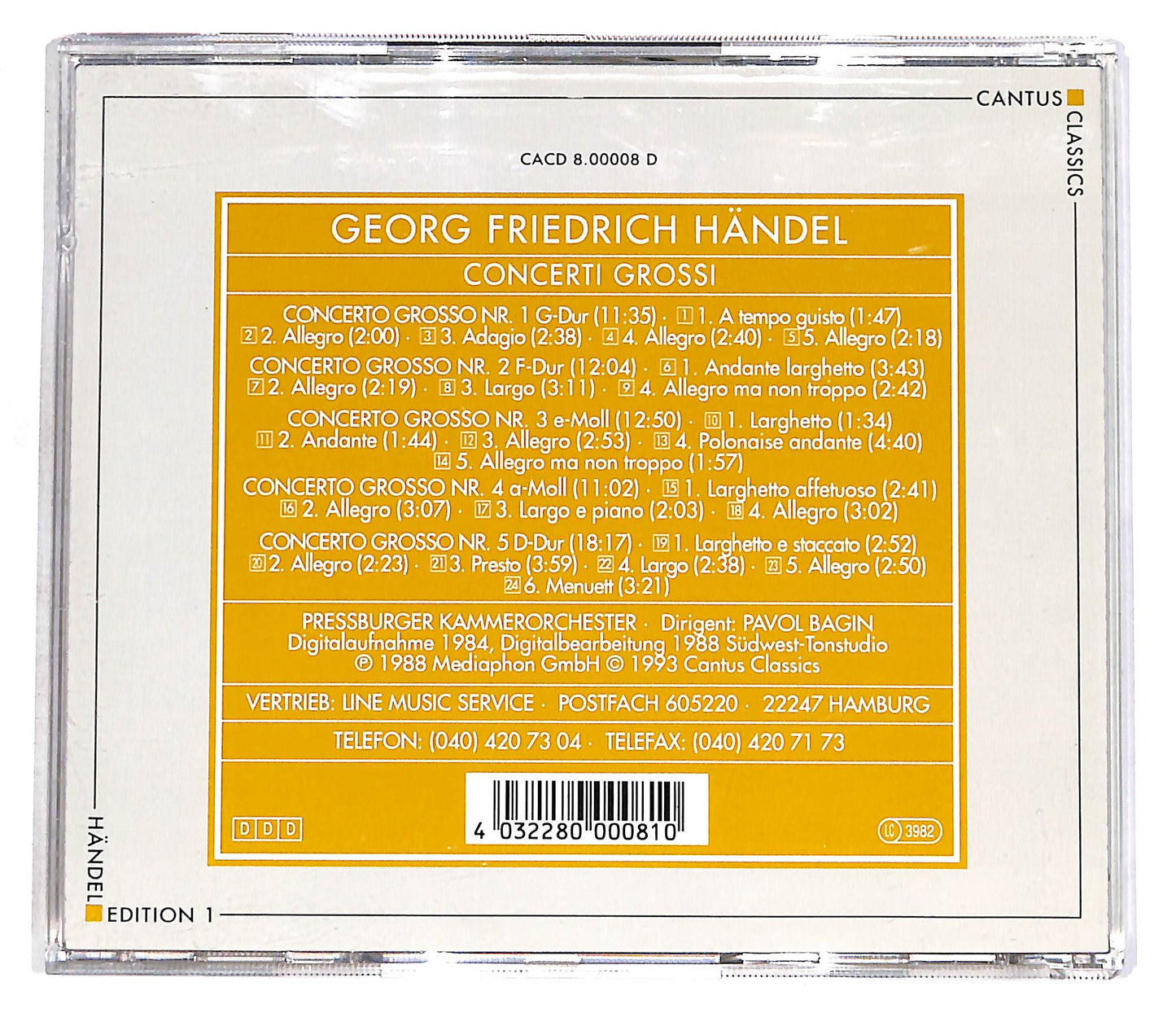 EBOND Handel - Konzerte 1 CD CD056414