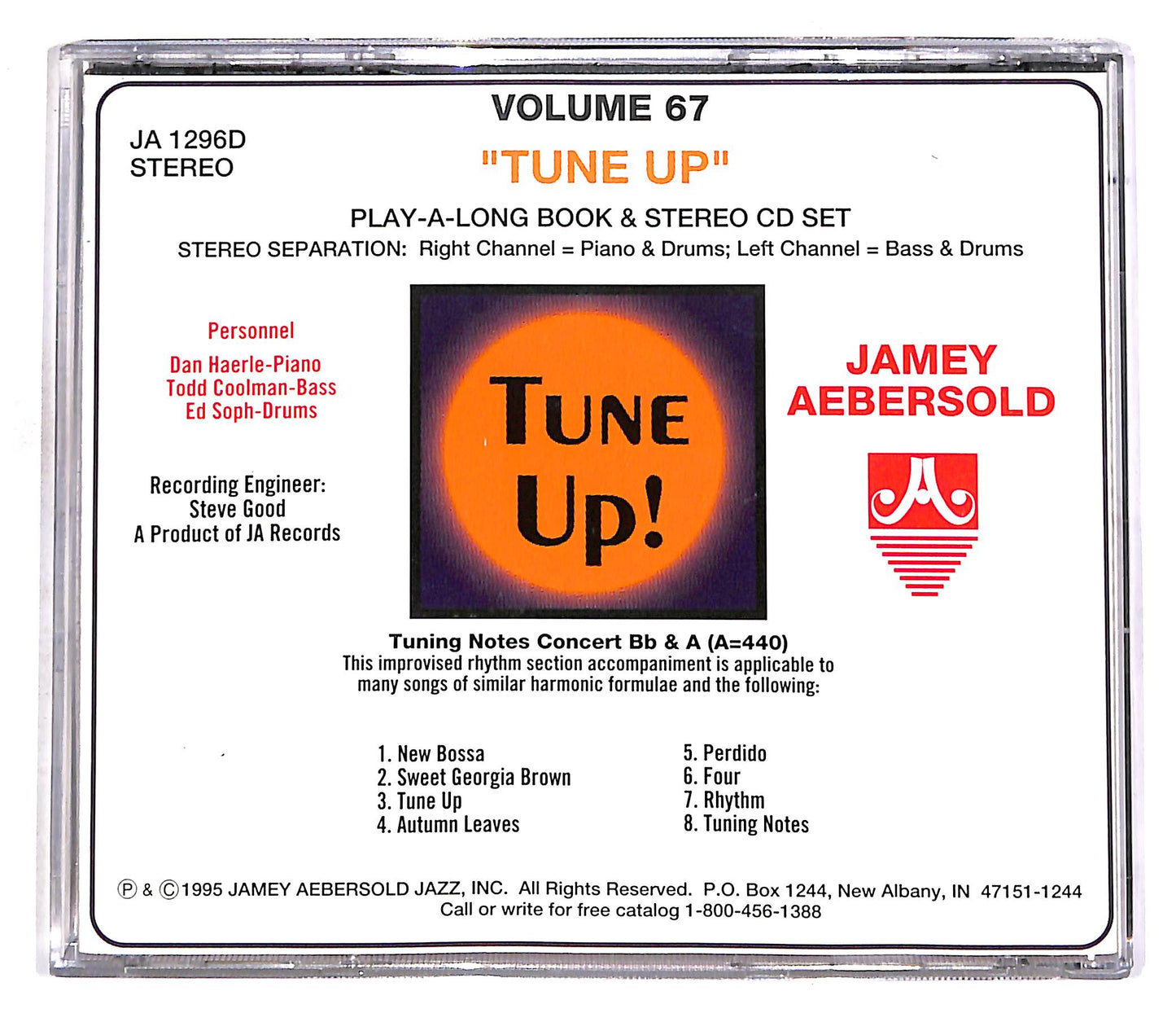 EBOND Jamey Aebersold - Volume 67 - Tune Up! EDITORIALE CD CD056513