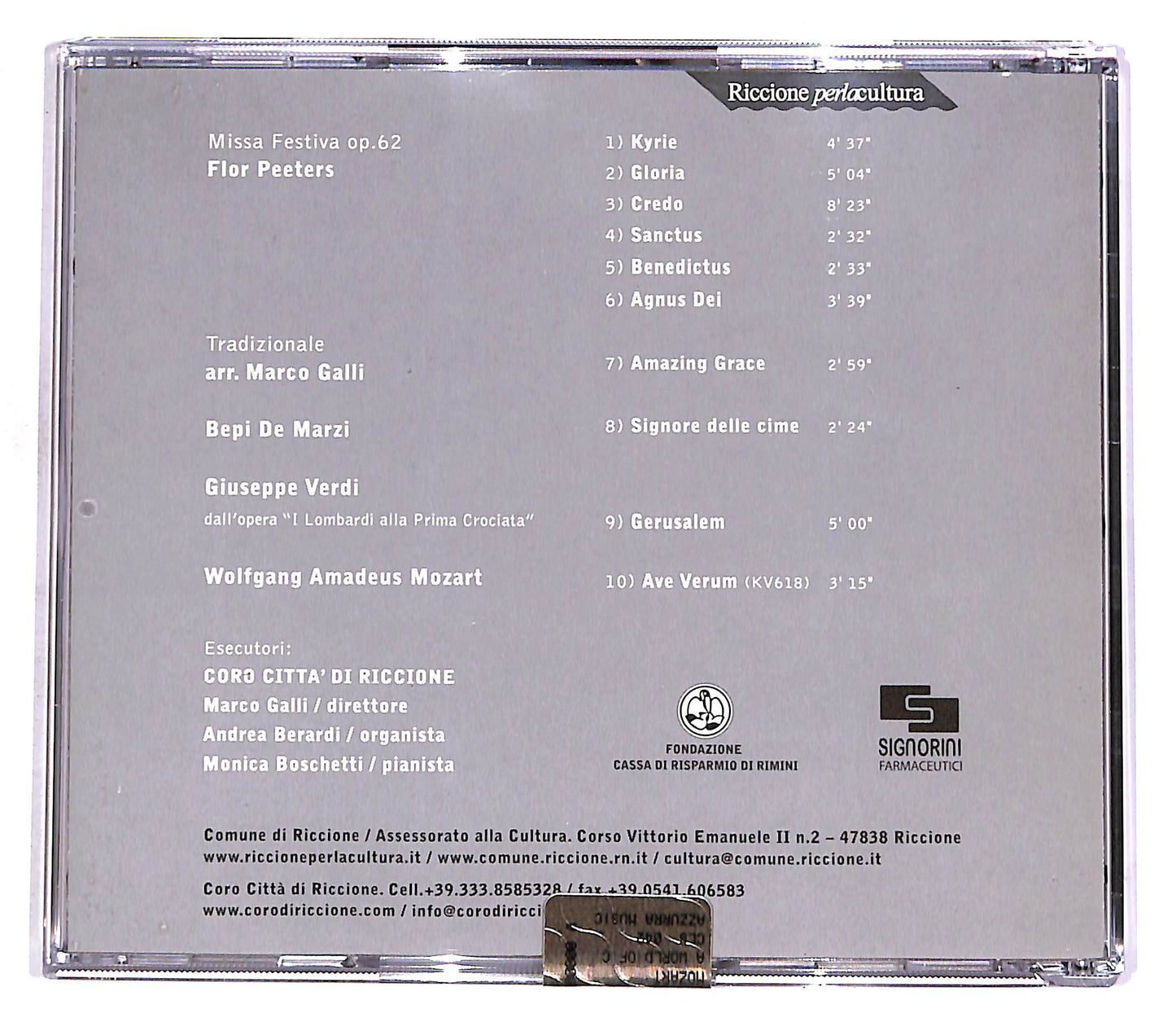 EBOND Musicae Sacrae - Coro Citta Di Riccione EDITORIALE CD CD056524