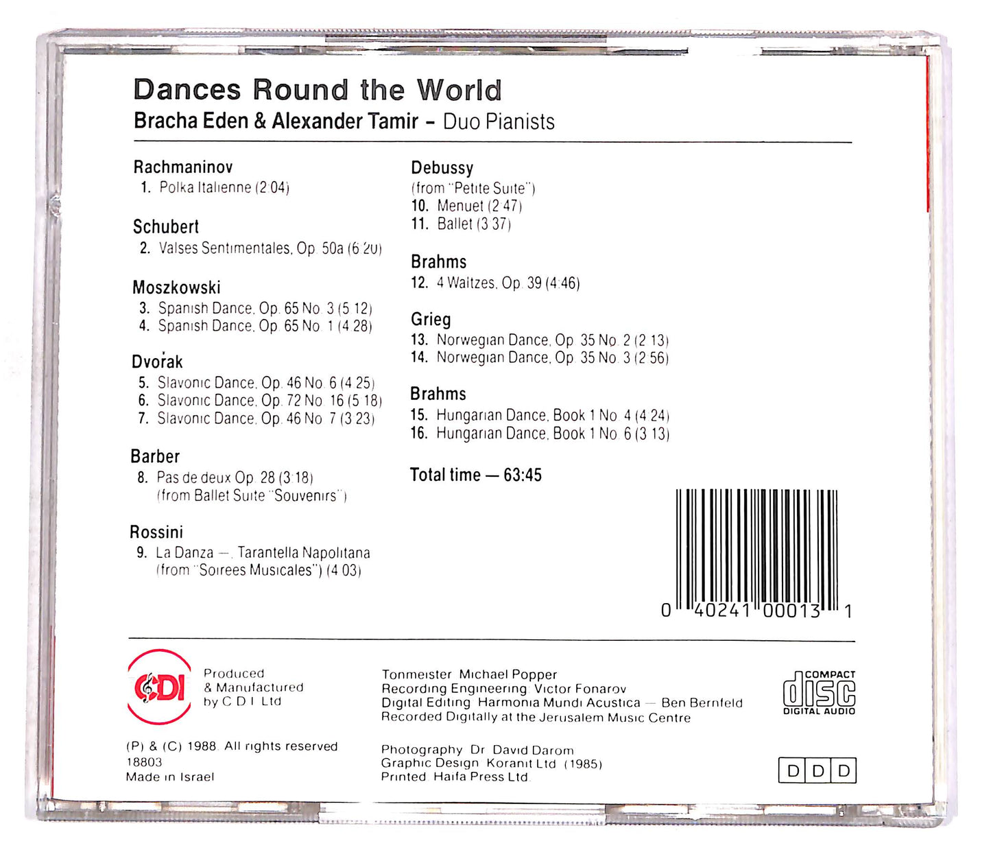 EBOND Brache Eden & Alexander Tamir - Dances Round The World CD CD056612