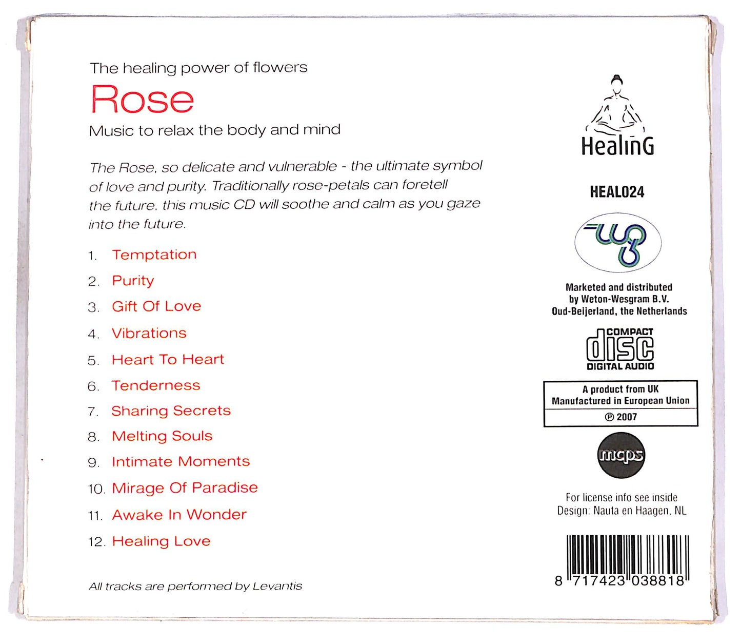 EBOND Levantis - The Healing Power Of Flowers - Rose CD CD056615
