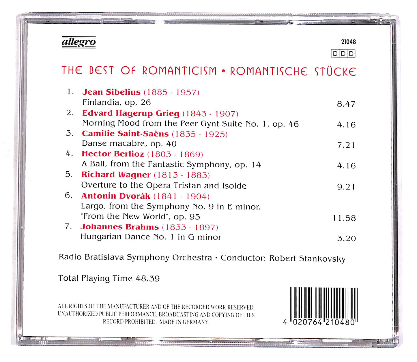 EBOND Brahms - Grieg - Berlioz - The Best Of Romanticism CD CD056650