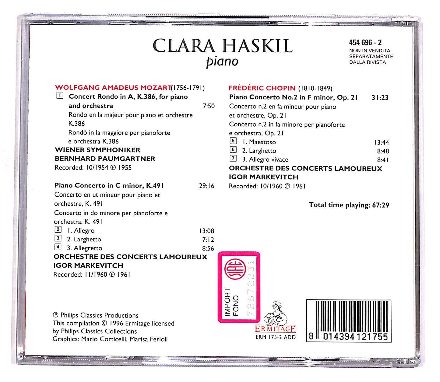 EBOND Clara Haskil - Mozart, Chopin CD CD056651
