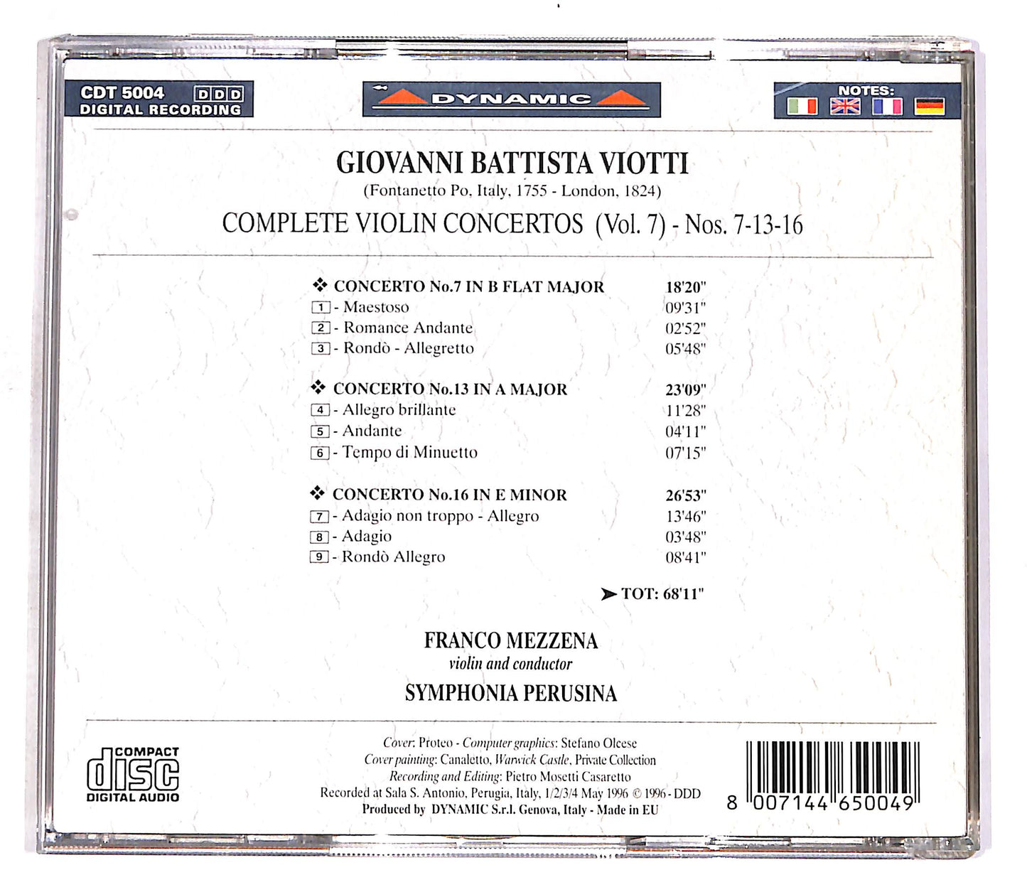 EBOND G. B. Viotti - Complete Violin Concertos Vol.3 - Nos.7, 13, 16 CD CD056719